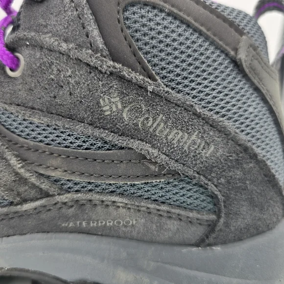 Columbia Crestwood Mid Waterproof Hiking Shoes, Graphite, Bright Plum, Women's 6 - Picture 7 of 16